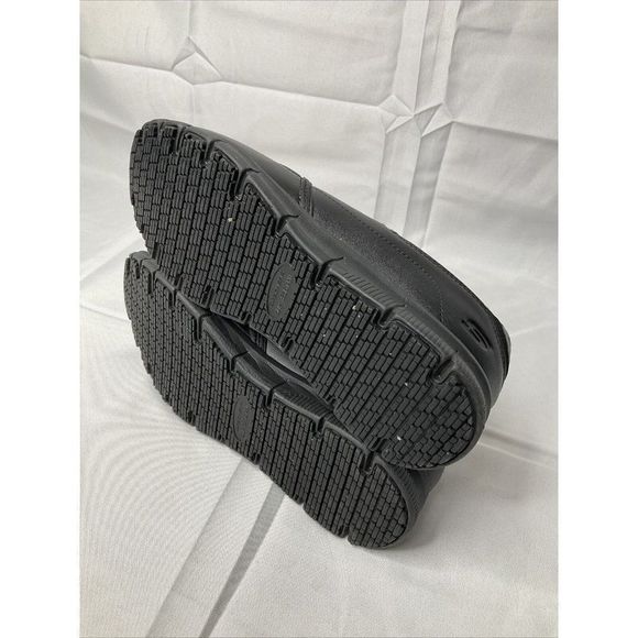 Skechers 77157 Nampa Groton Memory Foam SlipOn Resistant Black Work Shoes US7.5 - Picture 7 of 10